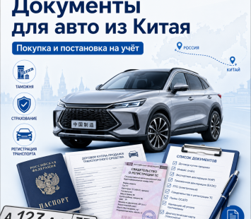 Документы для покупки и постановки на учёт автомобиля из Китая