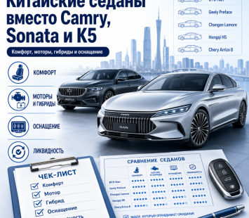 Китайские седаны вместо Camry, Sonata и Kia K5