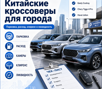 Городские китайские кроссоверы с хорошим оснащением